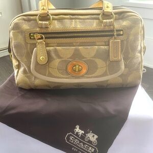 Coach Bonnie Linen Lurez Satchel